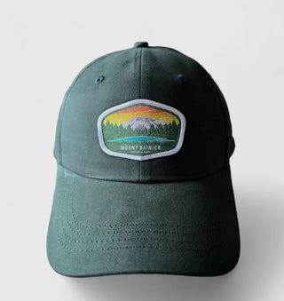 Mt. Rainier National Park Dad Hat- Green