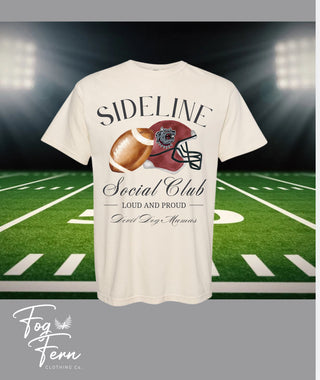 Sideline Social Club Comfort Color Tee- Devil Dogs Mama