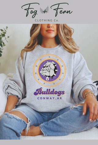 Conway, AR Bulldogs Retro Star Design (Adult + Youth)