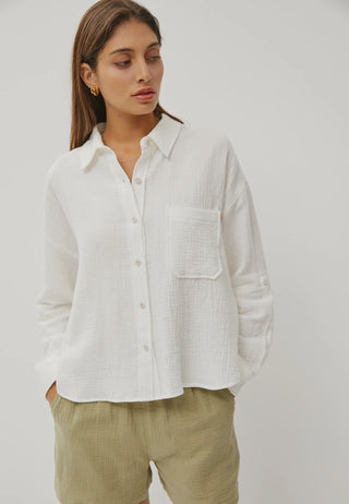 Cotton Gauze Button Down Shirt