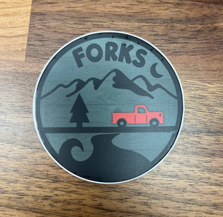 City of Forks Green Sticker