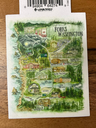 Twilight Hand Drawn Map Sticker