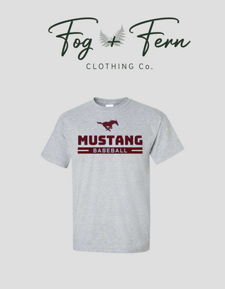 Mustang CA Baseball Tee (Adult)