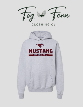 Mustang CA Baseball Hoodie  (Adult)