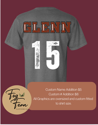 Name + Number  Additional Print Add On-Custom Graphic