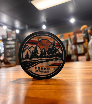 Mountain Distressed Forks, WA Magnet