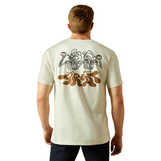 Ariat Oatmeal Heather 'Drinking Buddies' Men's Short Sleeve T-Shirt