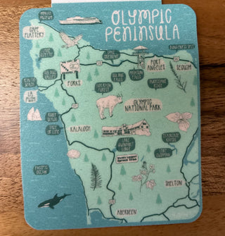 Olympic Peninsula Map Sticker