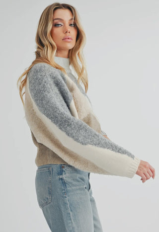 Grey & Tan Sweater