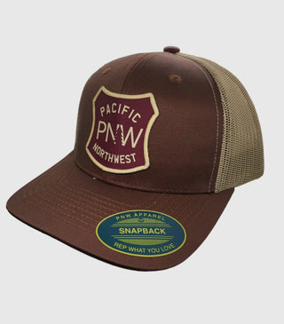 Pacific Northwest Tree Patch Hat- Brown