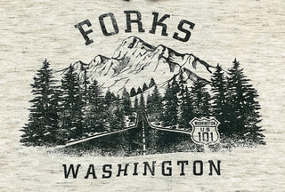 HWY 101 Forks, WA Sketch Hooded Sweatshirt