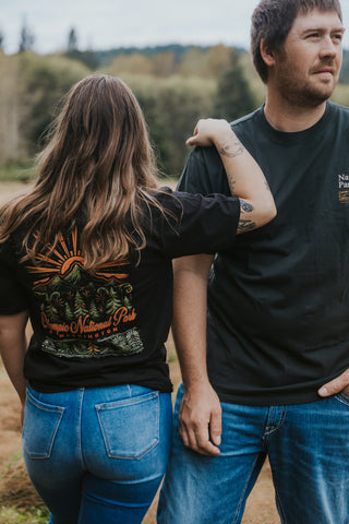 Sunset Pine + Mountain Sunset Short Sleeve Tee