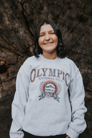 Olympic National Park Badge Design Crewneck