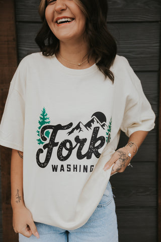 Distressed Forks Mountain Design