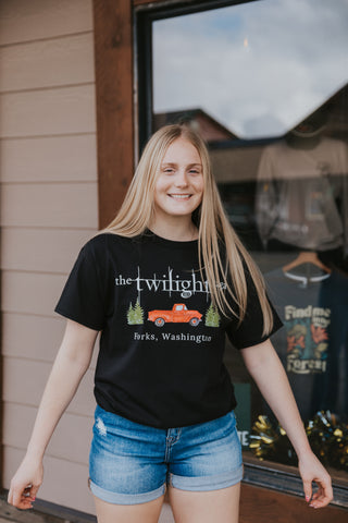 Saga Red Truck Design White Text