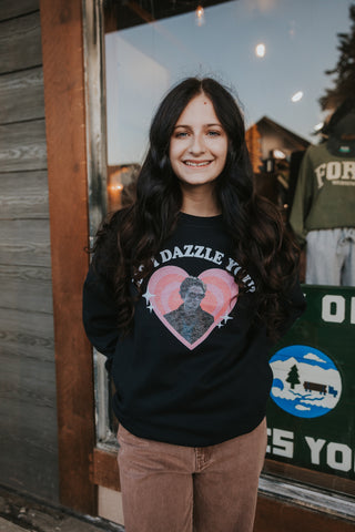 Do I Dazzle You Heart White Text Glitter Design