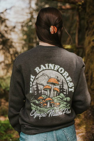 HOH Rainforest Olympic National Park Crew Sweatshirt