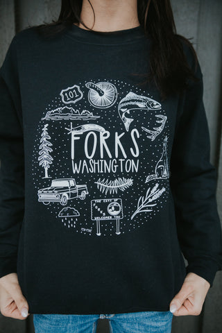 All Things Forks Circle Sketch Design