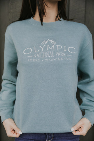 Olympic National Park Embroidered Crewneck Sweater