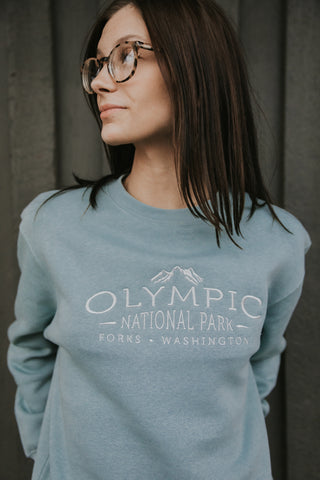 Olympic National Park Embroidered Crewneck Sweater