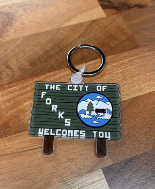 City of Forks Keychain-Medium