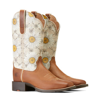Ariat Round Up Square Toe Daisy Western Boot
