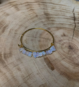 Wire Bangle w/ Chips Bracelet