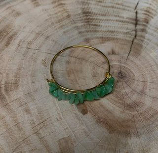 Wire Bangle w/ Chips Bracelet