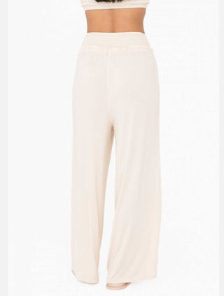 Smocked High Waisted Wide Leg Pants- MonoB