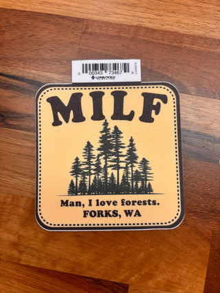 M.I.L.F. Man I Love Forests Sticker