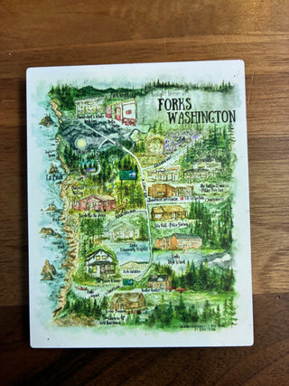 Twilight Hand Drawn Map Magnet