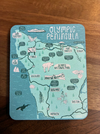 Olympic Peninsula Map Magnet