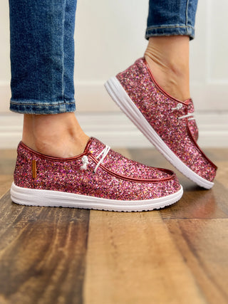 Corky's Slip On Mixed Berry Glitter Shoes