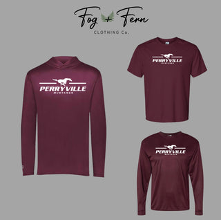 Adult DriFit Perryville Mustang Design