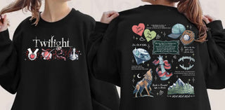 Twilight Book Collage Design White Text