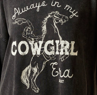 Ariat Women's Canvas Black Mineral Wash Oversized Graphic T-Shirt