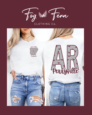 AR Perryville Home of the Mustangs Oversized Design