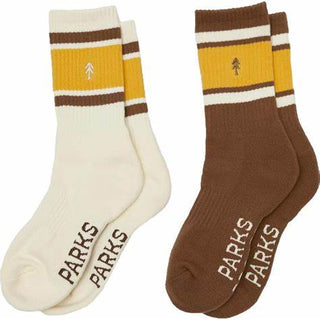 Trail Crew Tube Sock 2 Pack Brown/Natural