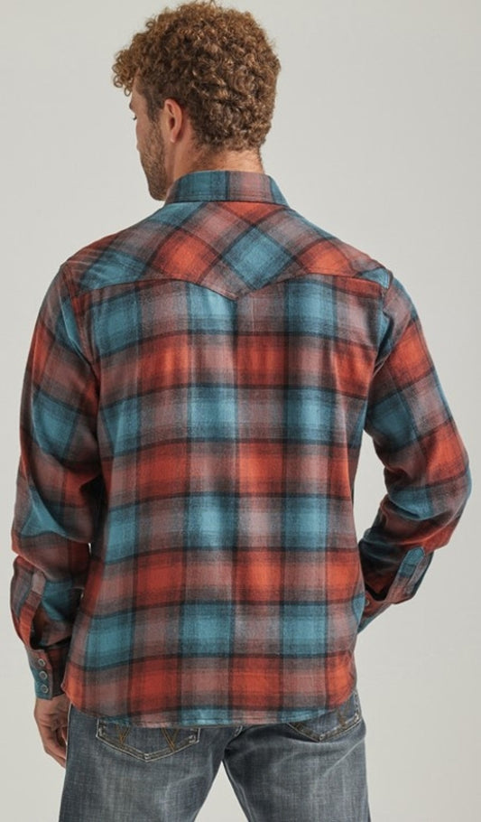 Wrangler Mens Long Sleeve Retro Multi Flannel