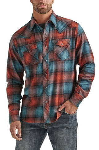 Wrangler Mens Long Sleeve Retro Multi Flannel