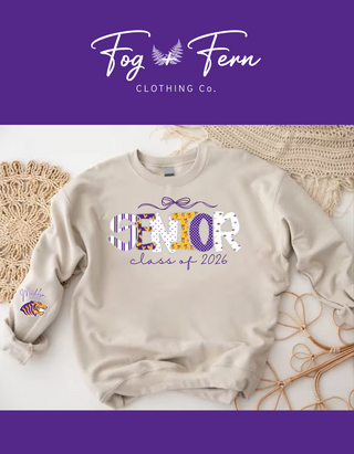 Ouachita Baptist Faux Embroidered Senior '26 Design (Adult)