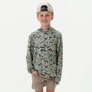 Youth - Performance Hoodie - Retro Duck Camo