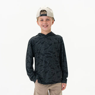 Youth - Performance Hoodie - Black Camo