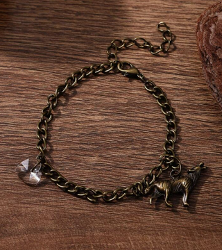 Twilight Bella's Wolf/Heart Bracelet