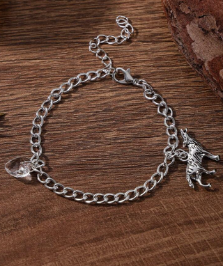 Twilight Bella's Wolf/Heart Bracelet