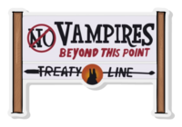 Vampire Treaty Line Acrylic Pin