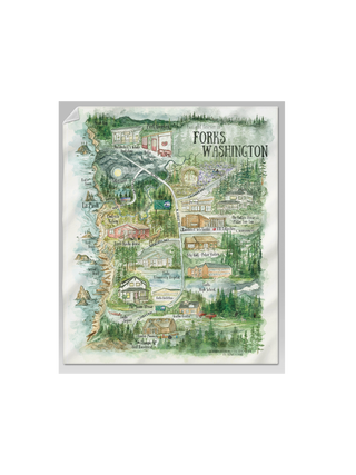 Twilight Hand Drawn Map Blanket