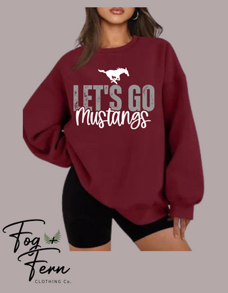 Let's Go Mustangs Design - Maroon Combo (Adult + Youth)