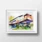 Cullen Family Residence Watercolor Wall Art