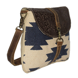 Dazzy Canvas & Leather Crossbody Bag